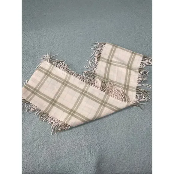 Pure Cashmere Pink Plaid Scarf - Picture 1 of 7